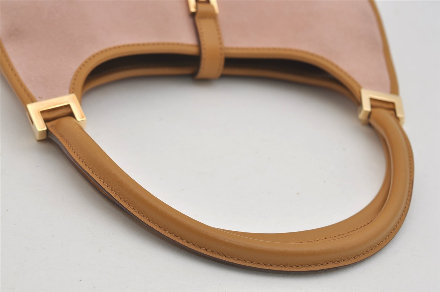 Authentic GUCCI Jackie Shoulder Hand Bag Purse Suede Leather 0021068 Pink 4710J