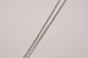 Authentic Christian Dior Silver Tone Heart Motif Rhinestone Chain Necklace 4711I