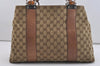 Authentic GUCCI Bamboo Shoulder Hand Bag GG Canvas Leather 232947 Brown 4711J
