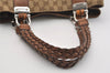 Authentic GUCCI Bamboo Shoulder Hand Bag GG Canvas Leather 232947 Brown 4711J