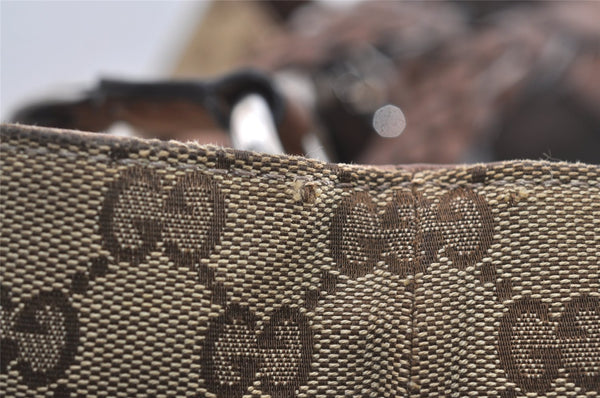 Authentic GUCCI Bamboo Shoulder Hand Bag GG Canvas Leather 232947 Brown 4711J