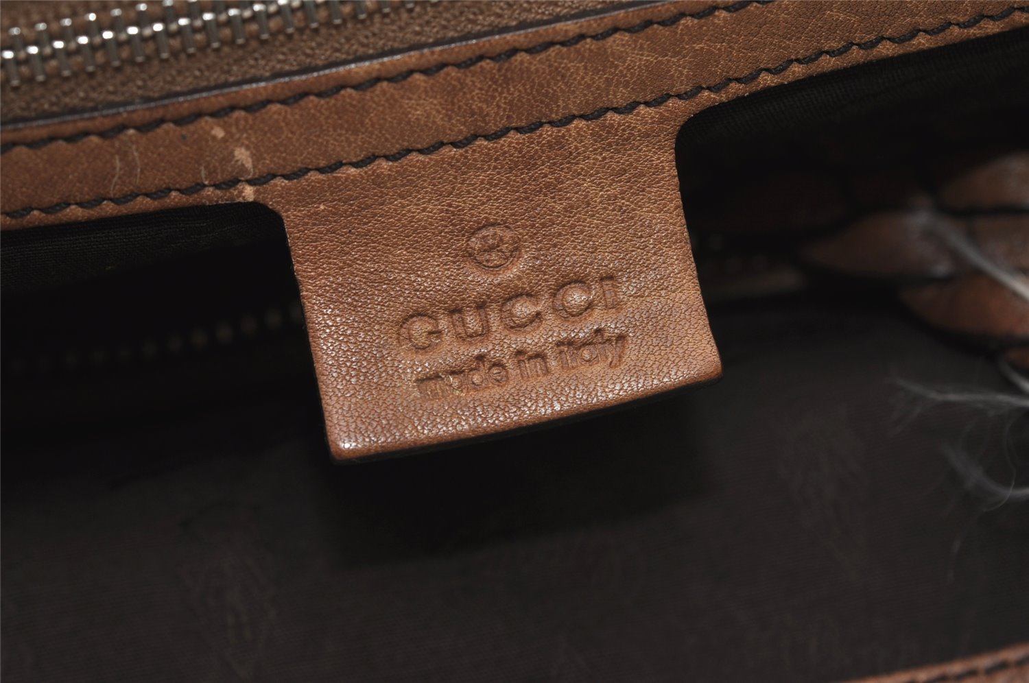 Authentic GUCCI Bamboo Shoulder Hand Bag GG Canvas Leather 232947 Brown 4711J