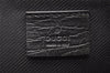Authentic GUCCI Hand Bag Pouch Purse GG Canvas Leather 07198 Black 4712I