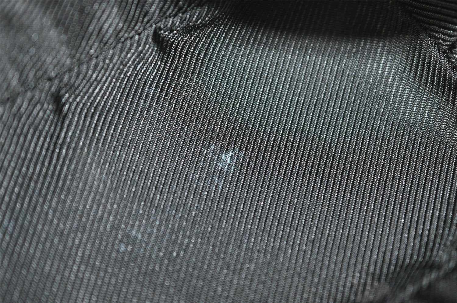 Authentic GUCCI Hand Bag Pouch Purse GG Canvas Leather 07198 Black 4712I