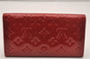 Auth Louis Vuitton Vernis Pochette Porte Monnaie Credit Wallet M91983 Red 4712J