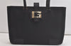 Authentic GUCCI Vintage Shoulder Tote Bag GG Canvas Leather 0021109 Black 4712K