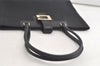 Authentic GUCCI Vintage Shoulder Tote Bag GG Canvas Leather 0021109 Black 4712K