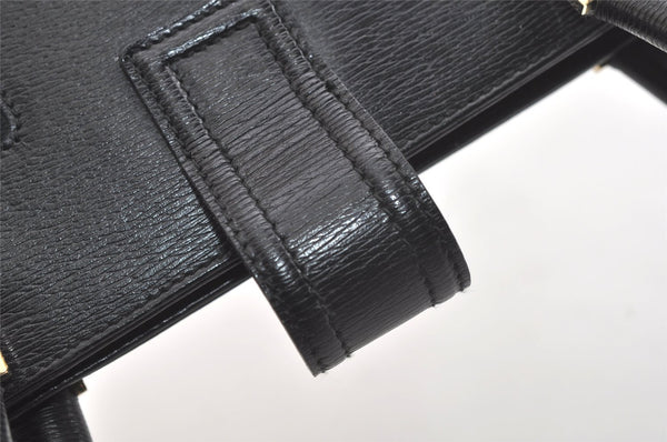 Authentic GUCCI Vintage Shoulder Tote Bag GG Canvas Leather 0021109 Black 4712K