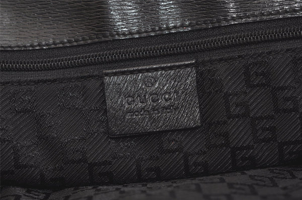 Authentic GUCCI Vintage Shoulder Tote Bag GG Canvas Leather 0021109 Black 4712K