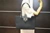 Authentic GUCCI Vintage Shoulder Tote Bag GG Canvas Leather 0021109 Black 4712K