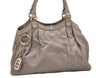 Authentic GUCCI Sukey Guccissima Tote Hand Bag GG Leather 211944 Gray 4713K