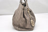Authentic GUCCI Sukey Guccissima Tote Hand Bag GG Leather 211944 Gray 4713K