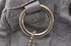 Authentic GUCCI Sukey Guccissima Tote Hand Bag GG Leather 211944 Gray 4713K
