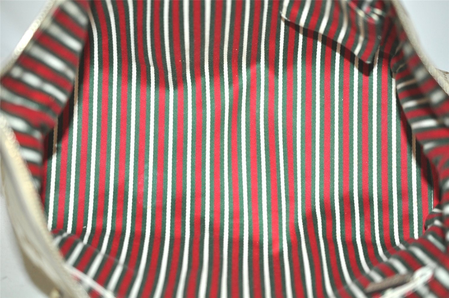 Authentic GUCCI Abbey Shoulder Tote Bag GG Canvas Leather 141470 Beige 4714I