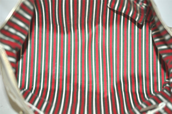 Authentic GUCCI Abbey Shoulder Tote Bag GG Canvas Leather 141470 Beige 4714I