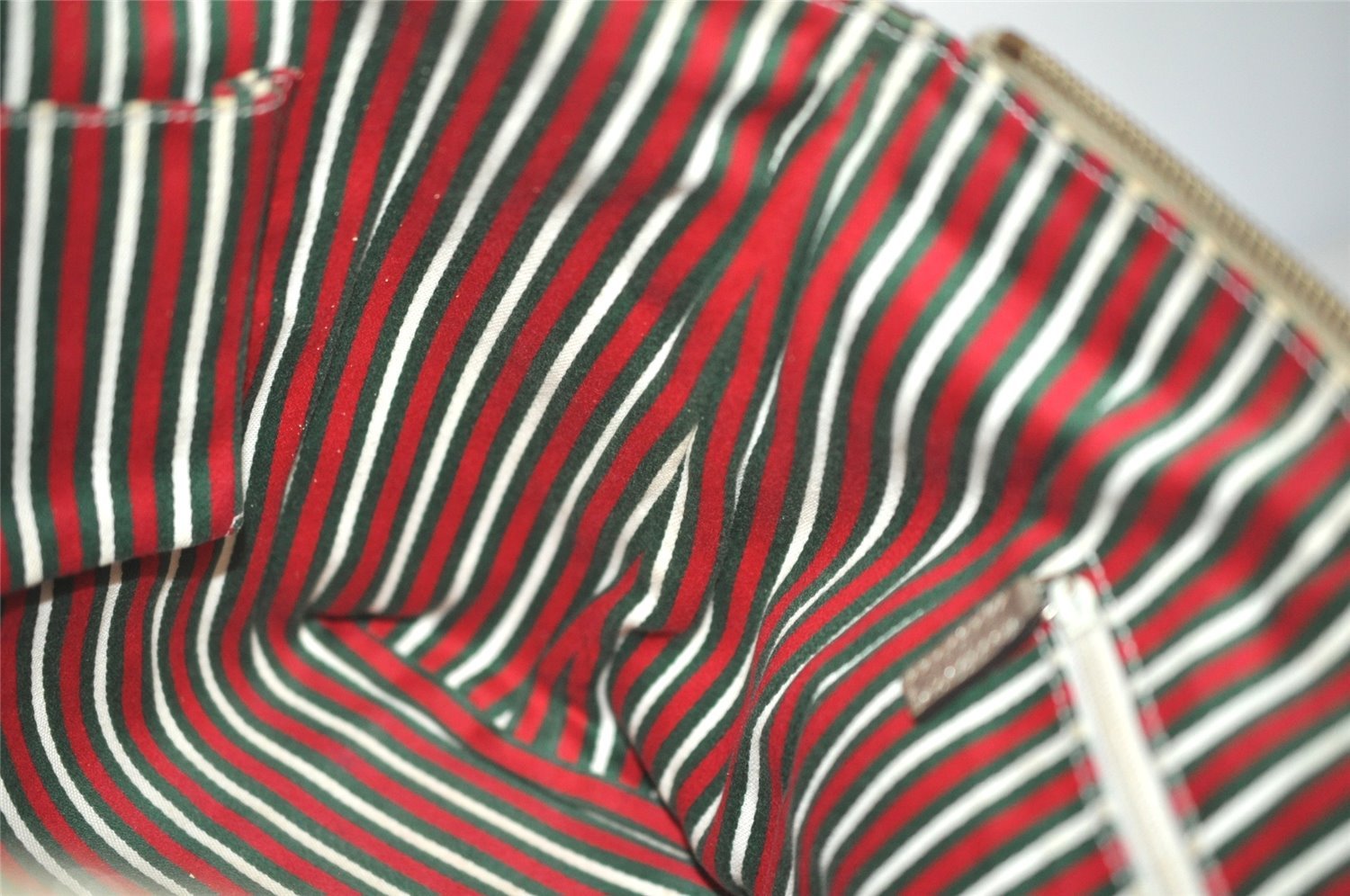 Authentic GUCCI Abbey Shoulder Tote Bag GG Canvas Leather 141470 Beige 4714I