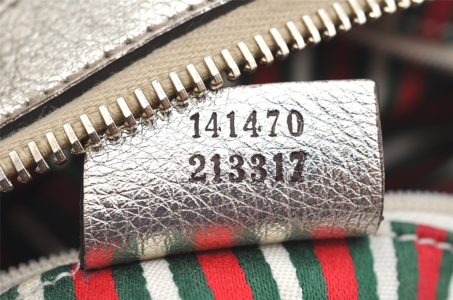 Authentic GUCCI Abbey Shoulder Tote Bag GG Canvas Leather 141470 Beige 4714I