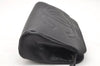 Authentic CHANEL Caviar Skin CC Logo Cosmetic Pouch Purse Black Junk 4714K