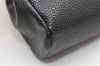 Authentic CHANEL Caviar Skin CC Logo Cosmetic Pouch Purse Black Junk 4714K