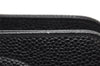 Authentic CHANEL Caviar Skin CC Logo Cosmetic Pouch Purse Black Junk 4714K