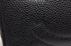 Authentic CHANEL Caviar Skin CC Logo Cosmetic Pouch Purse Black Junk 4714K