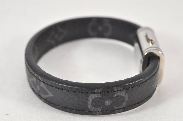 Authentic Louis Vuitton Monogram Eclipse Bracelet Clip It Black MP215E LV 4715K