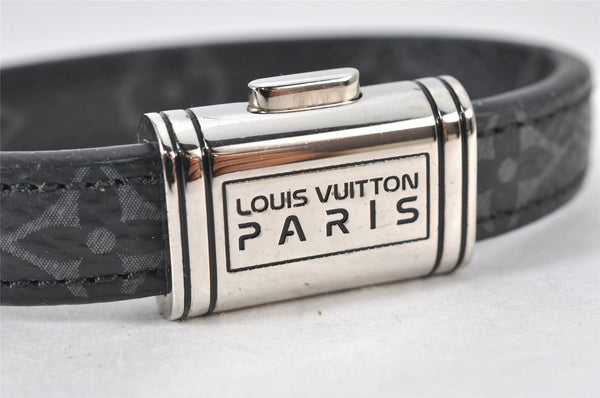 Authentic Louis Vuitton Monogram Eclipse Bracelet Clip It Black MP215E LV 4715K