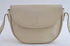 Authentic YVES SAINT LAURENT Shoulder Cross Body Bag Purse Leather White 4717I