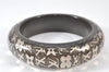 Authentic Louis Vuitton Uncle John GM Bangle Bracelet Gray LV 4717K