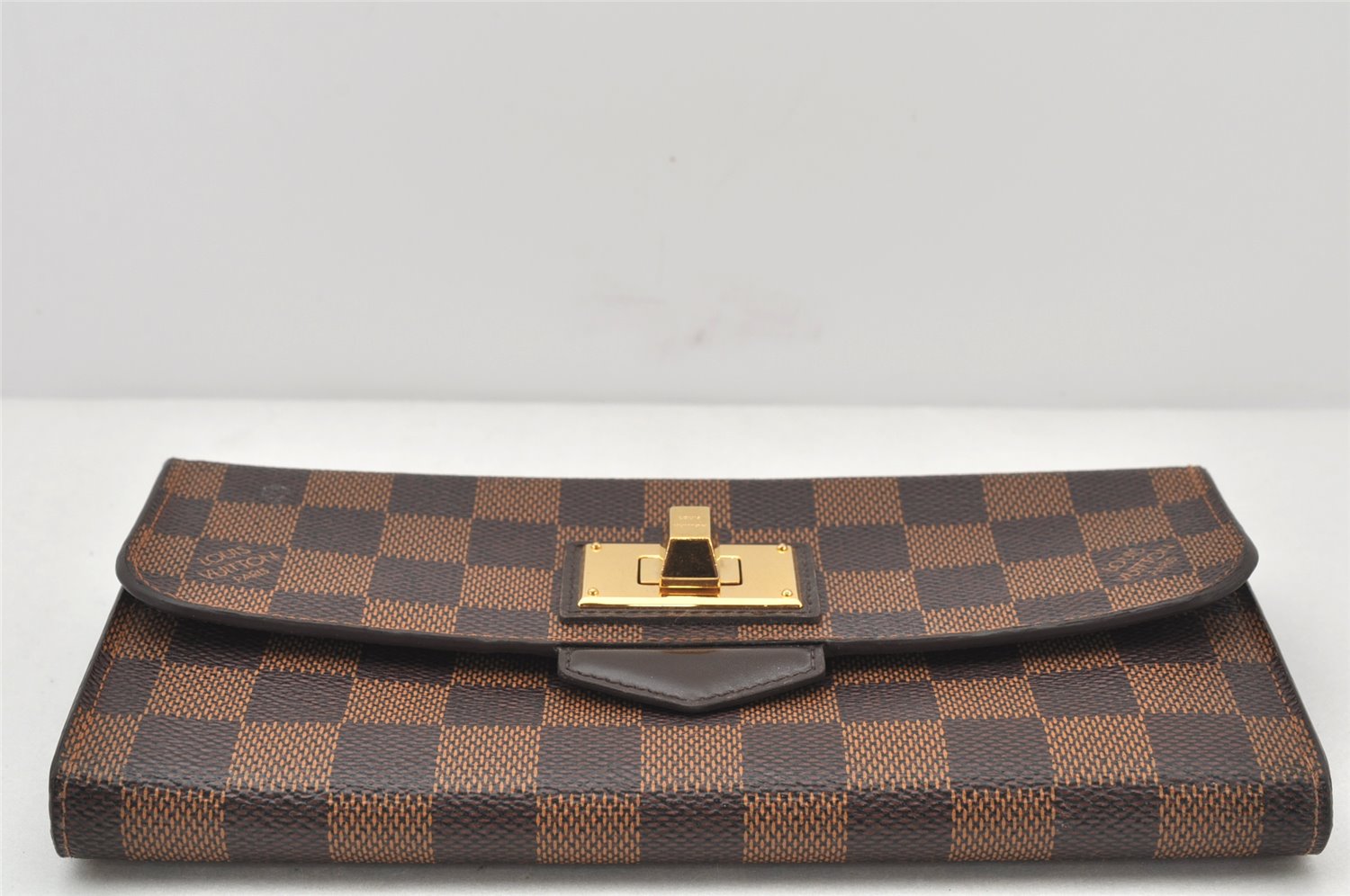 Authentic Louis Vuitton Damier Portefeuille Rosebery Wallet N63017 Brown 4718K