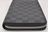 Authentic Louis Vuitton Damier Graphite Zippy Organizer Wallet N63077 LV 4719K