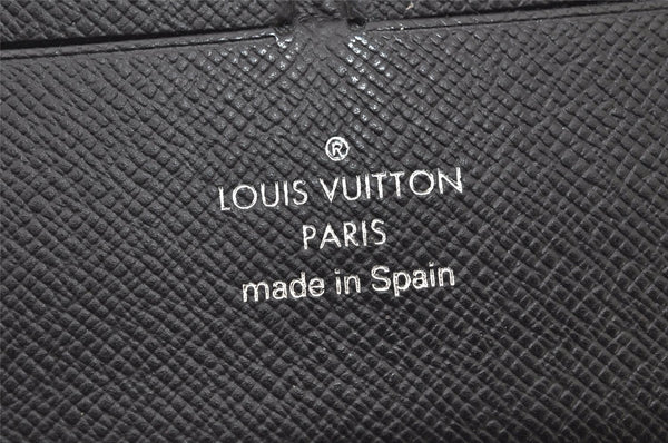 Authentic Louis Vuitton Damier Graphite Zippy Organizer Wallet N63077 LV 4719K