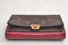 Auth Louis Vuitton Monogram Portefeuille Flore Compact Wallet M64588 Pink 4720K