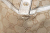 Authentic GUCCI Abbey Shoulder Hand Bag GG Canvas Leather 170004 Beige 4721J