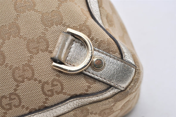 Authentic GUCCI Abbey Shoulder Hand Bag GG Canvas Leather 170004 Beige 4721J