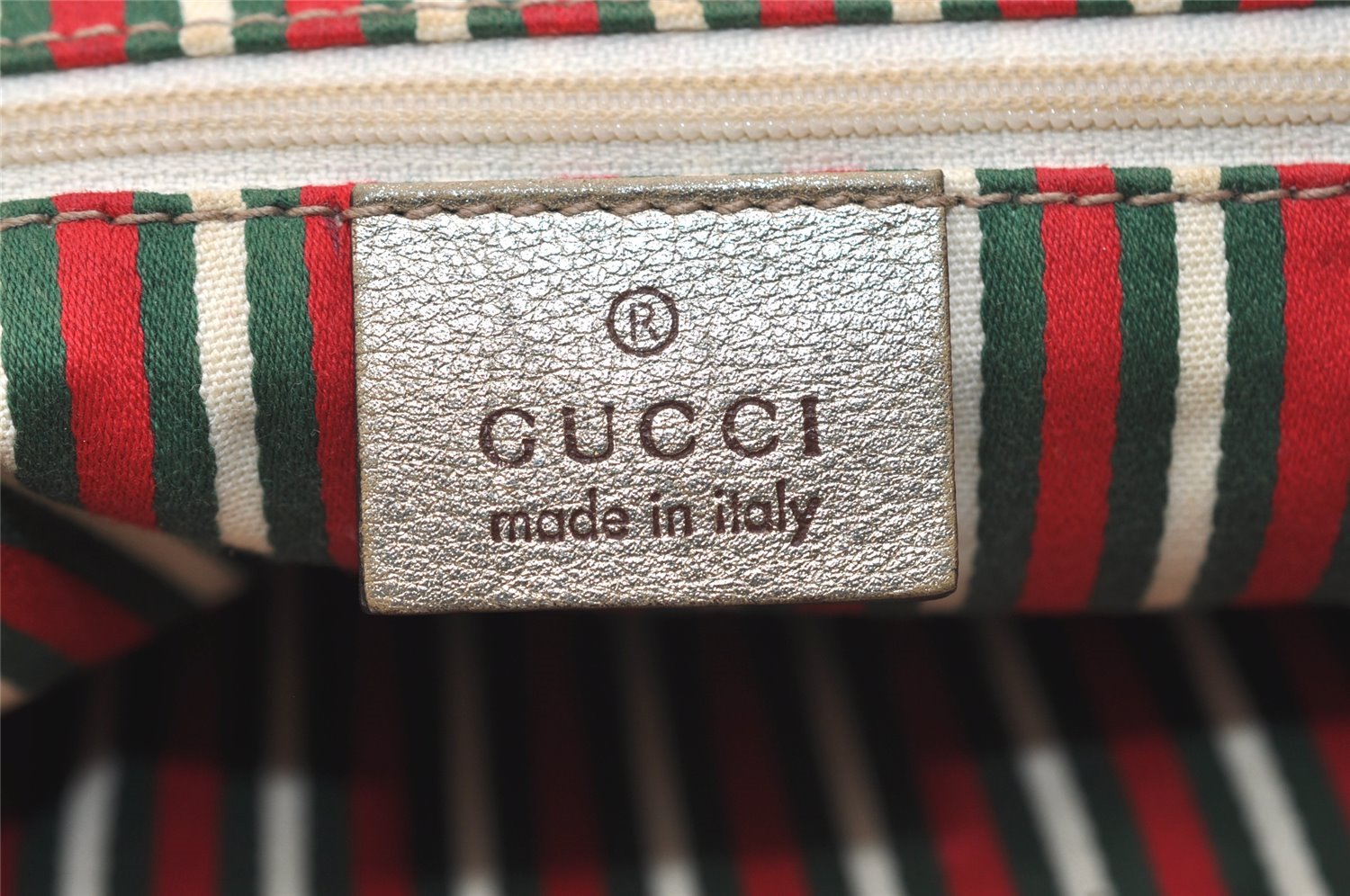 Authentic GUCCI Abbey Shoulder Hand Bag GG Canvas Leather 170004 Beige 4721J