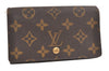 Auth Louis Vuitton Monogram Porte Monnaie Billets Tresor Wallet M61730 LV 4721K