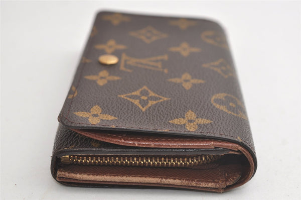 Auth Louis Vuitton Monogram Porte Monnaie Billets Tresor Wallet M61730 LV 4721K