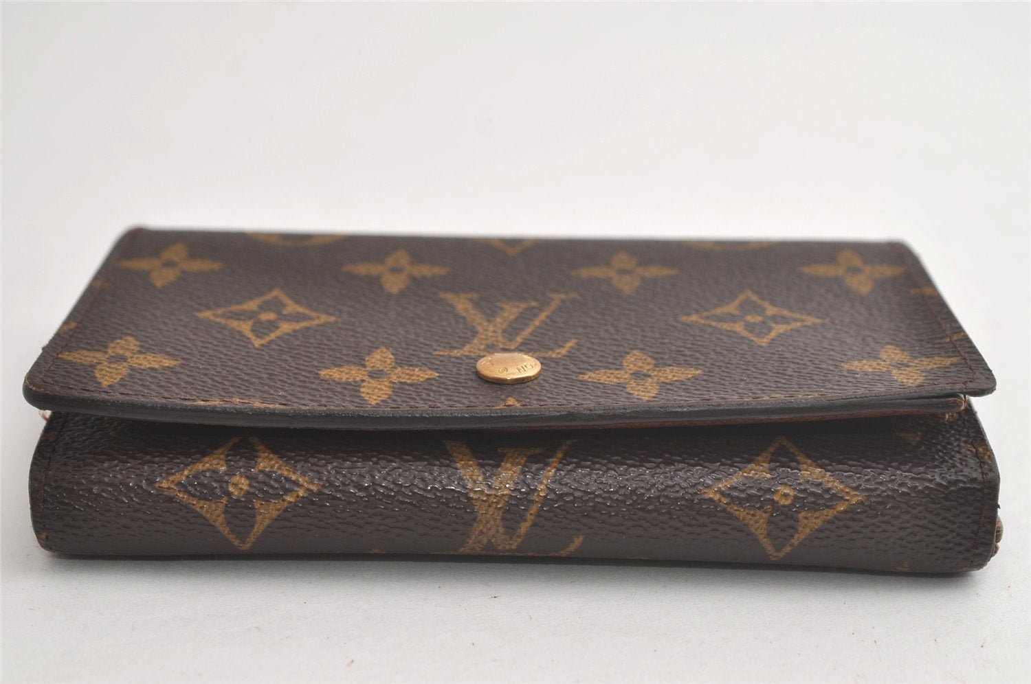 Auth Louis Vuitton Monogram Porte Monnaie Billets Tresor Wallet M61730 LV 4721K