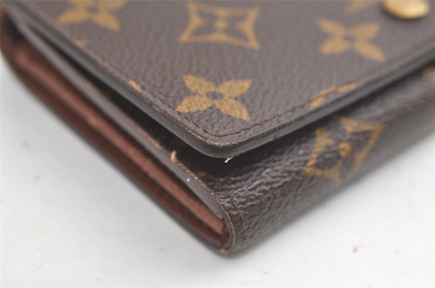 Auth Louis Vuitton Monogram Porte Monnaie Billets Tresor Wallet M61730 LV 4721K