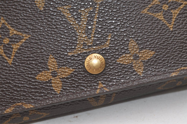 Auth Louis Vuitton Monogram Porte Monnaie Billets Tresor Wallet M61730 LV 4721K