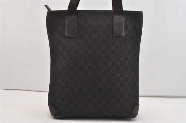 Authentic GUCCI Vintage Shoulder Tote Bag GG Canvas Leather 180450 Brown 4722J