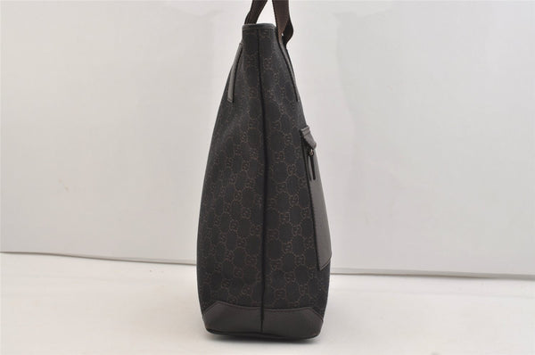 Authentic GUCCI Vintage Shoulder Tote Bag GG Canvas Leather 180450 Brown 4722J