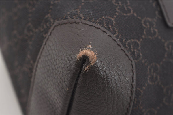 Authentic GUCCI Vintage Shoulder Tote Bag GG Canvas Leather 180450 Brown 4722J