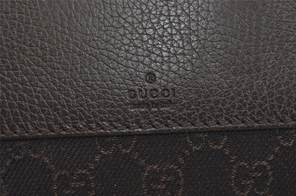 Authentic GUCCI Vintage Shoulder Tote Bag GG Canvas Leather 180450 Brown 4722J