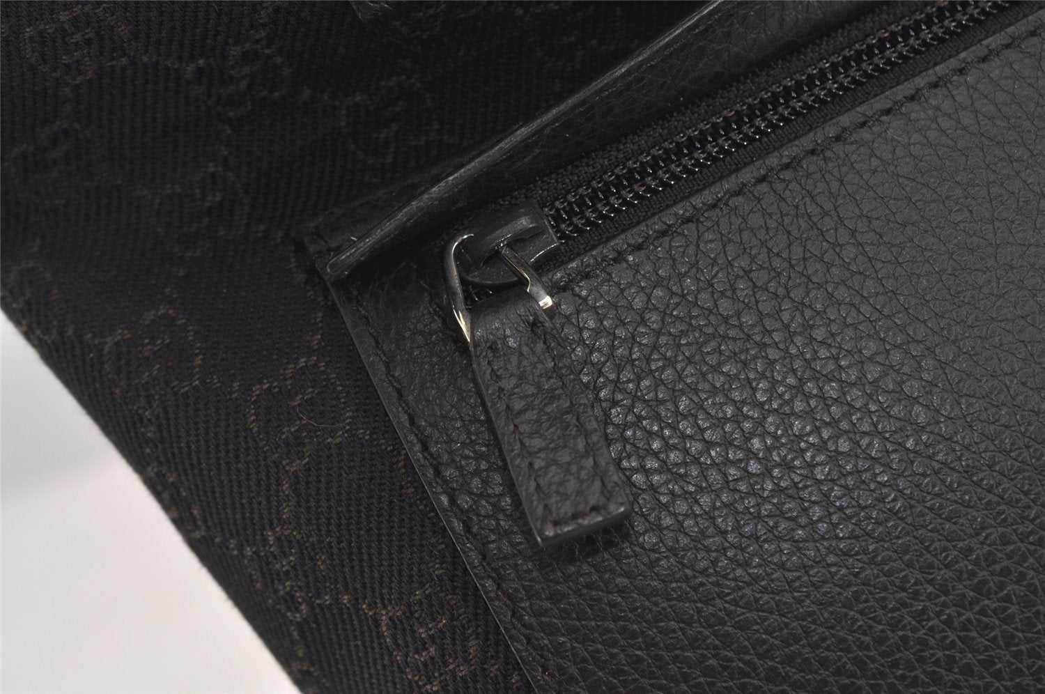 Authentic GUCCI Vintage Shoulder Tote Bag GG Canvas Leather 180450 Brown 4722J