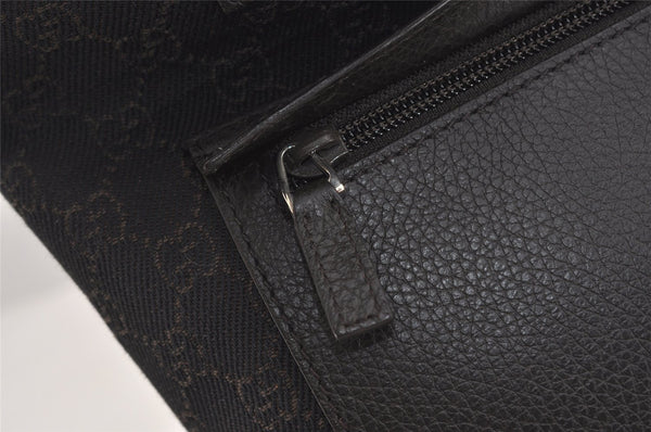 Authentic GUCCI Vintage Shoulder Tote Bag GG Canvas Leather 180450 Brown 4722J