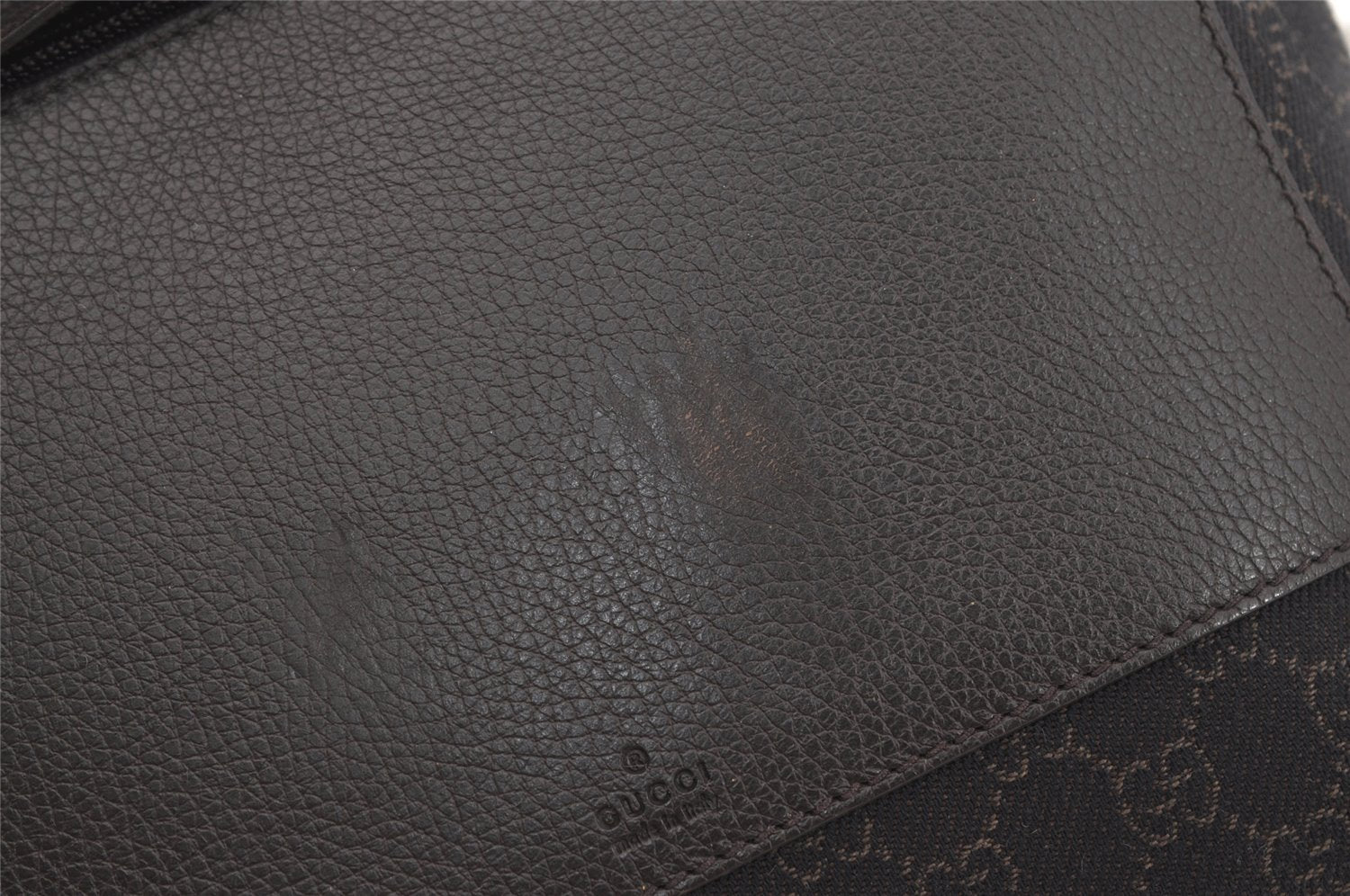 Authentic GUCCI Vintage Shoulder Tote Bag GG Canvas Leather 180450 Brown 4722J