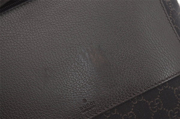 Authentic GUCCI Vintage Shoulder Tote Bag GG Canvas Leather 180450 Brown 4722J