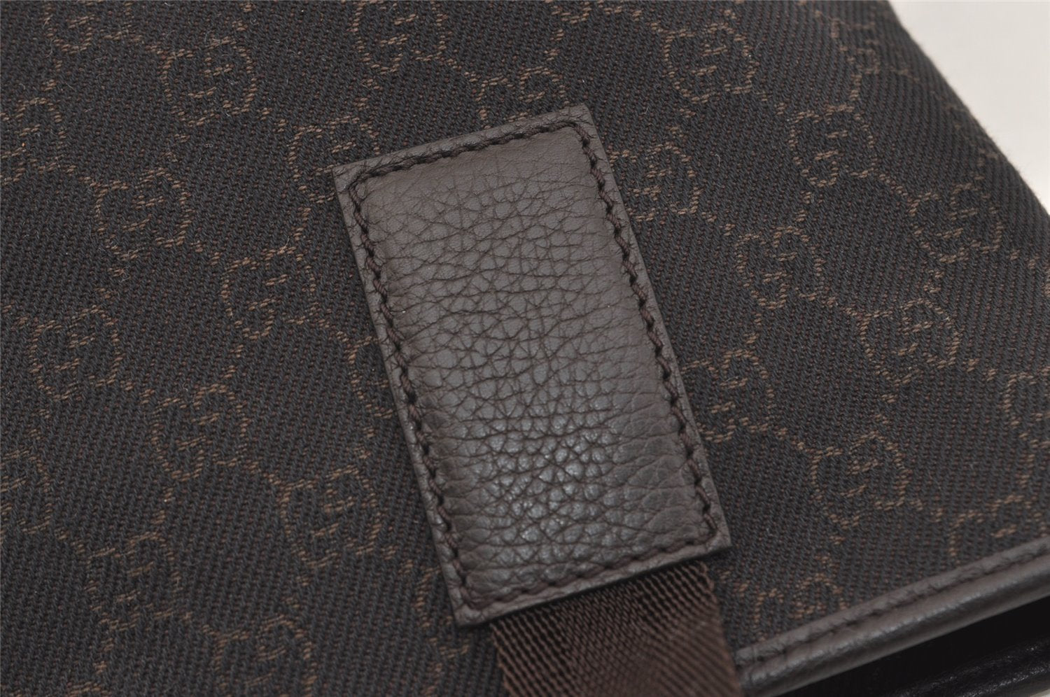 Authentic GUCCI Vintage Shoulder Tote Bag GG Canvas Leather 180450 Brown 4722J